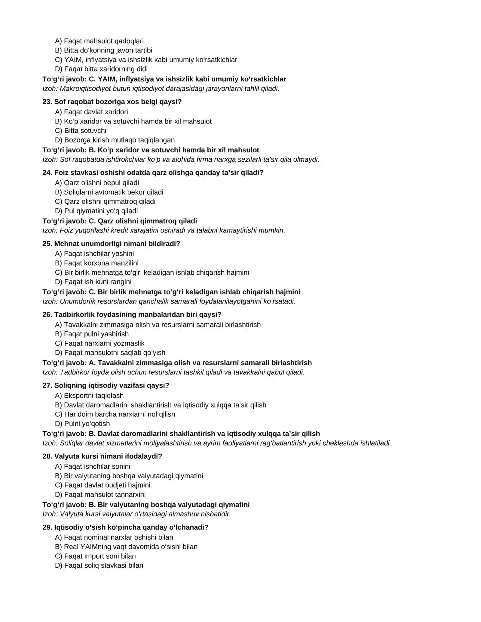 BUXGALTERIYA VA IQTISODIYOT FANLARIDAN 500 TA TEST 4