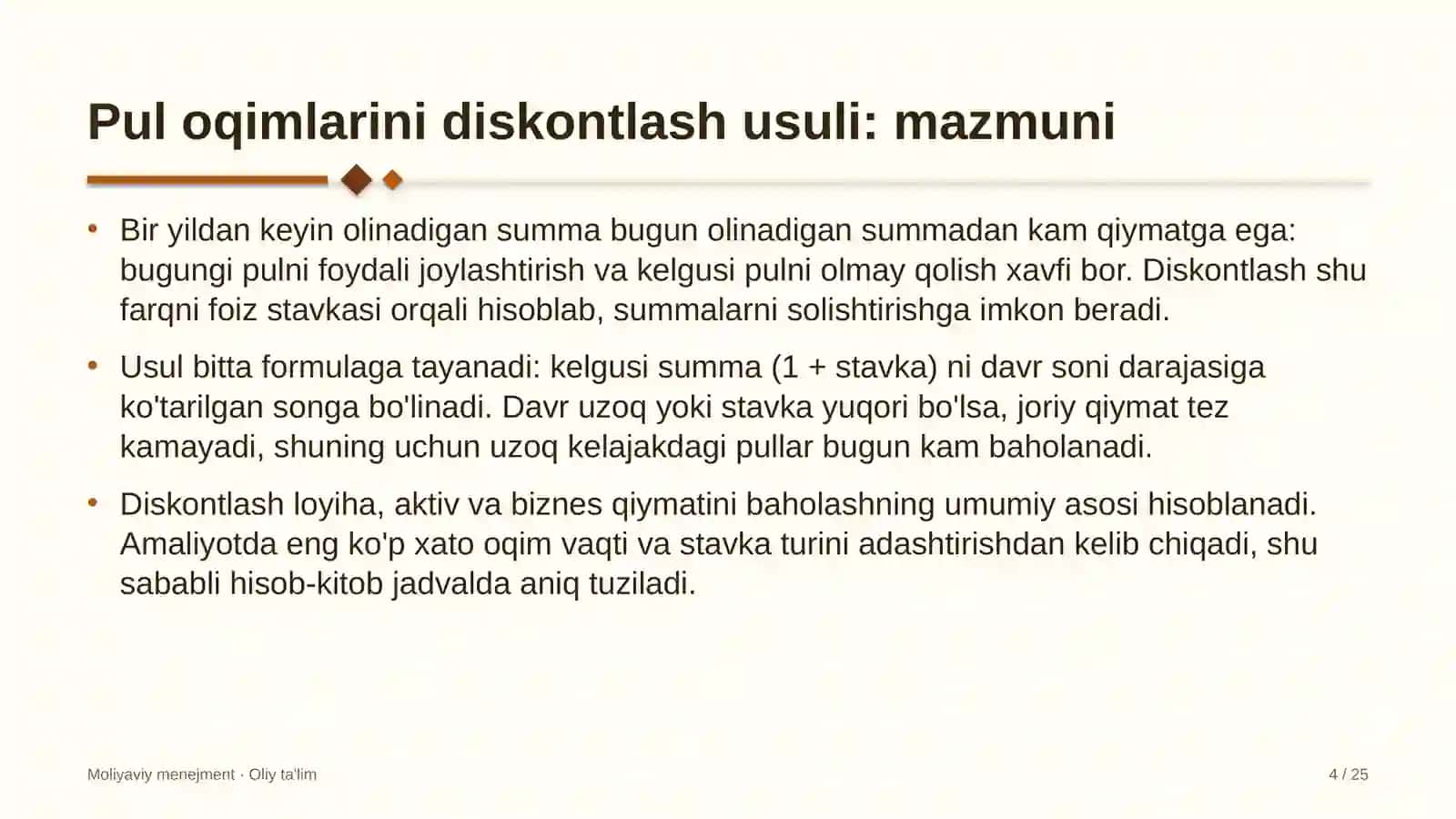 Chiqindi poligonlarida pul oqimlarini diskontlash usulini qo'llash 4
