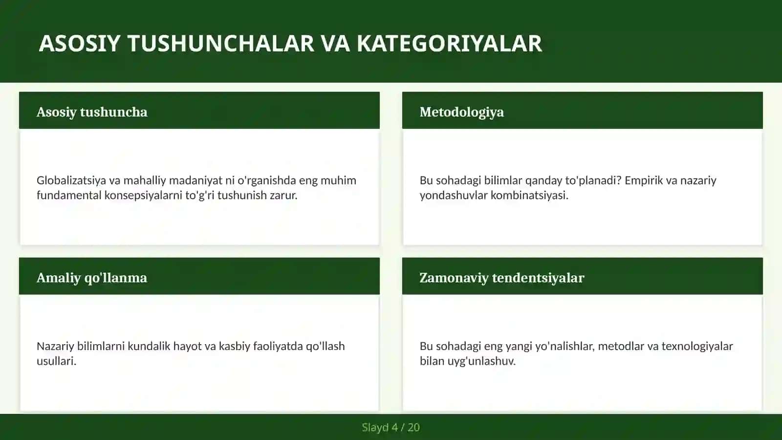 Globalizatsiya va mahalliy madaniyat 4