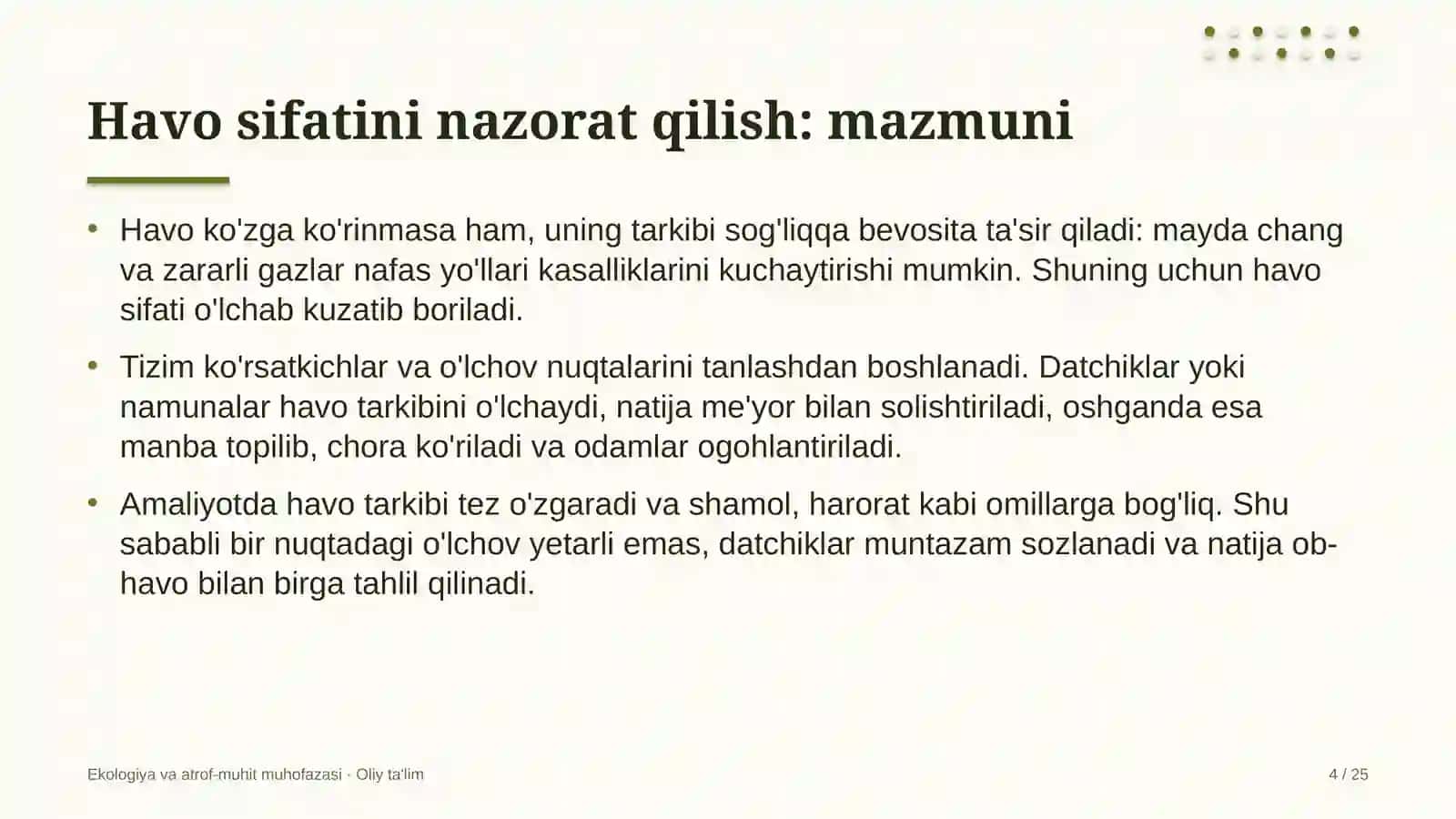 Bog'dorchilikda havo sifatini nazorat qilish 4