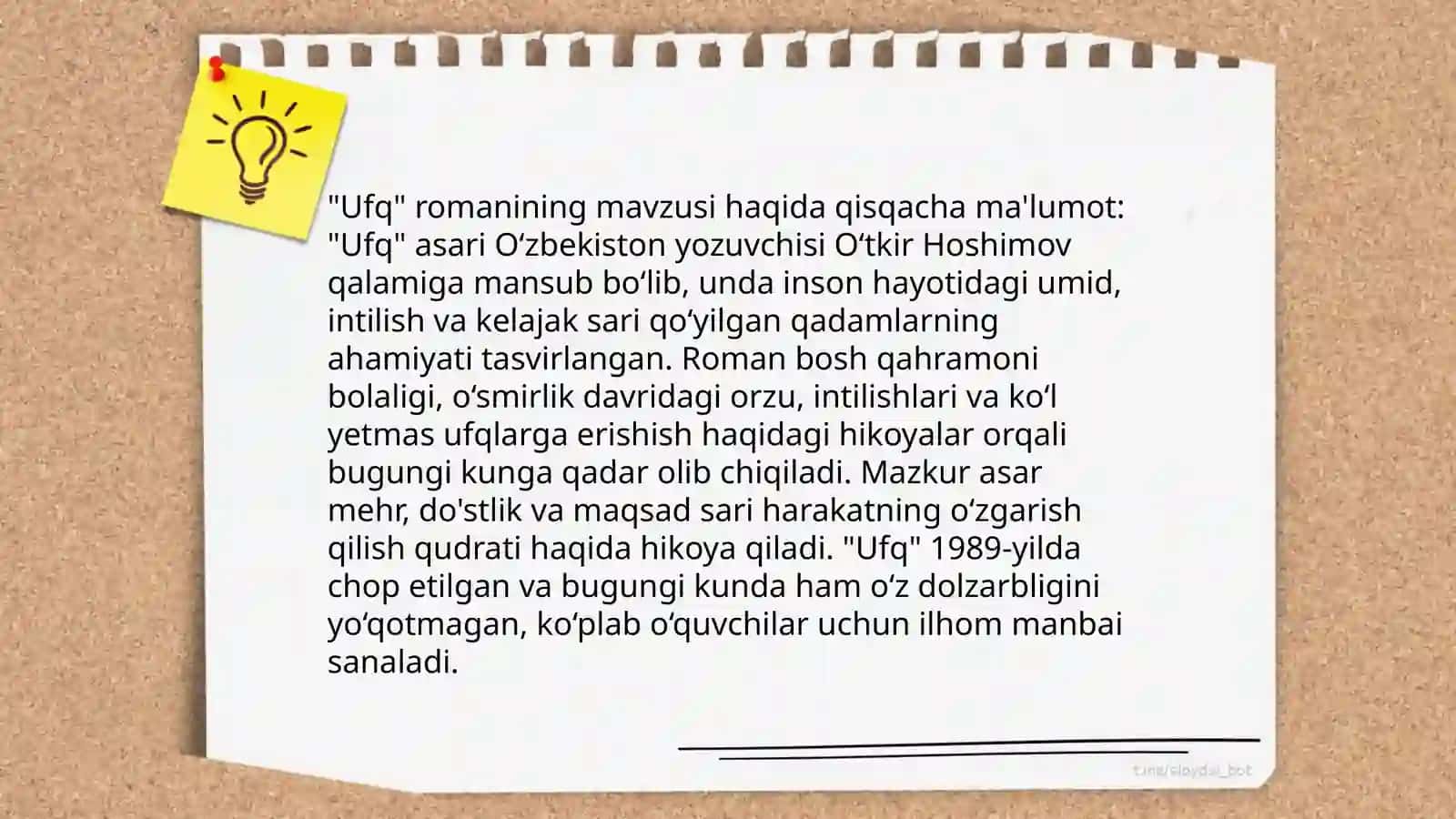 Ufq romani haqida 4