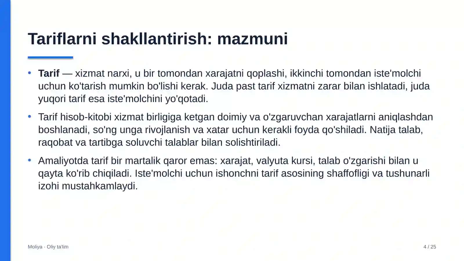 Avtobus parklarida tariflarni shakllantirish 4