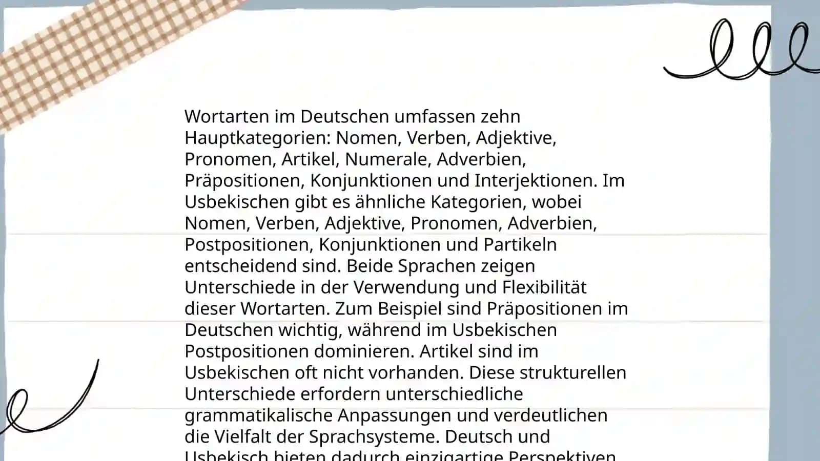 Morphologie im Deutschen im Uzbekische 4