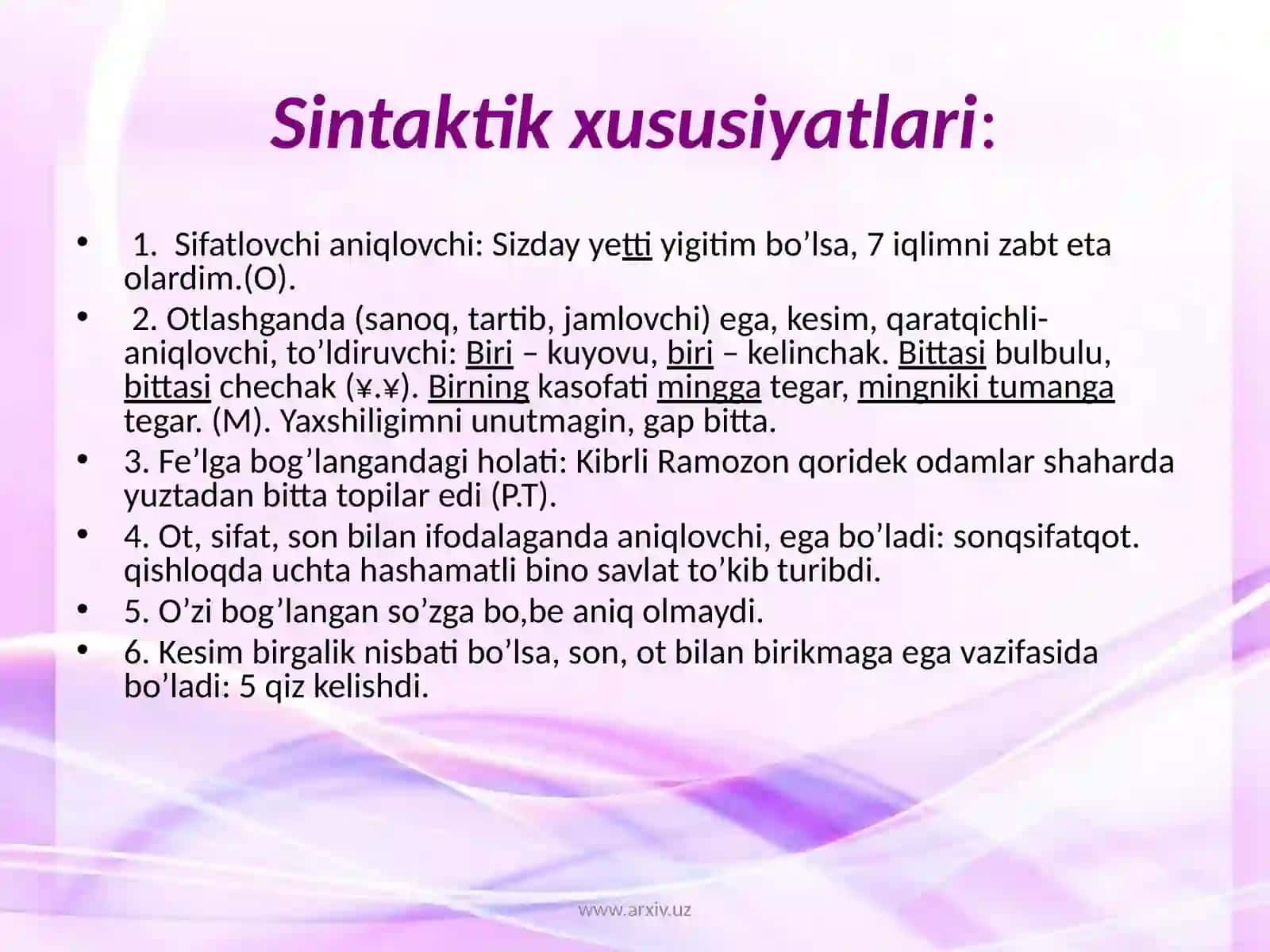 Son so’z turkumi 4