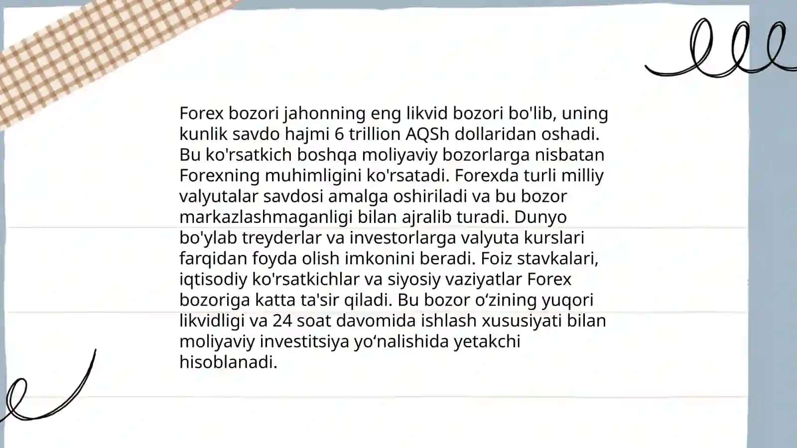 Xalqaro bozorda Forex 4