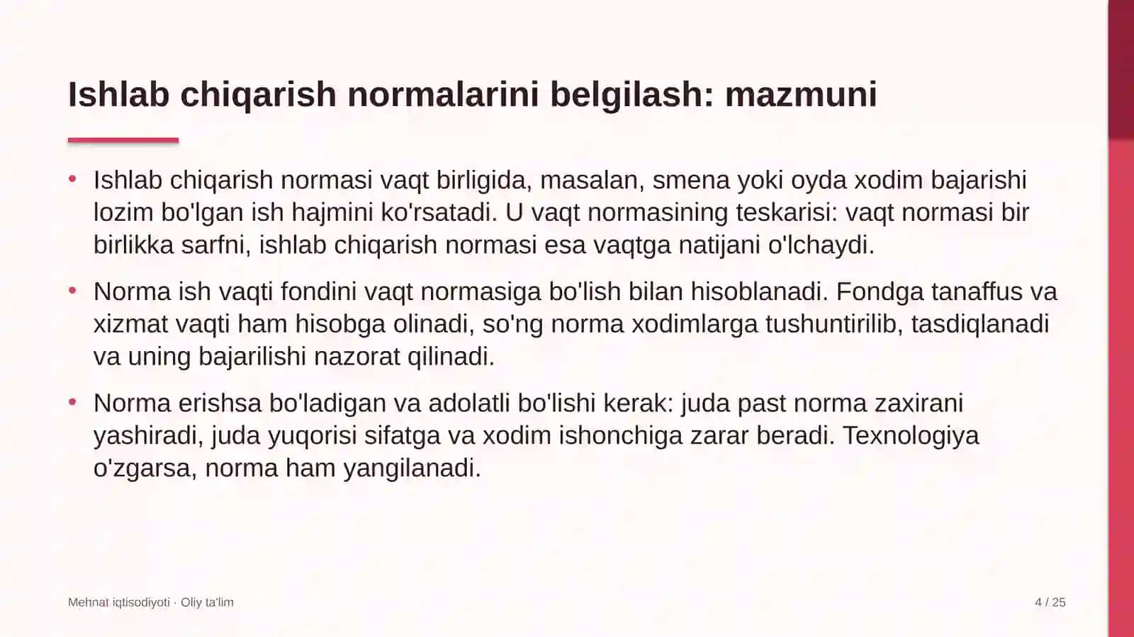 Elektronika sanoatida ishlab chiqarish normalarini belgilash 4