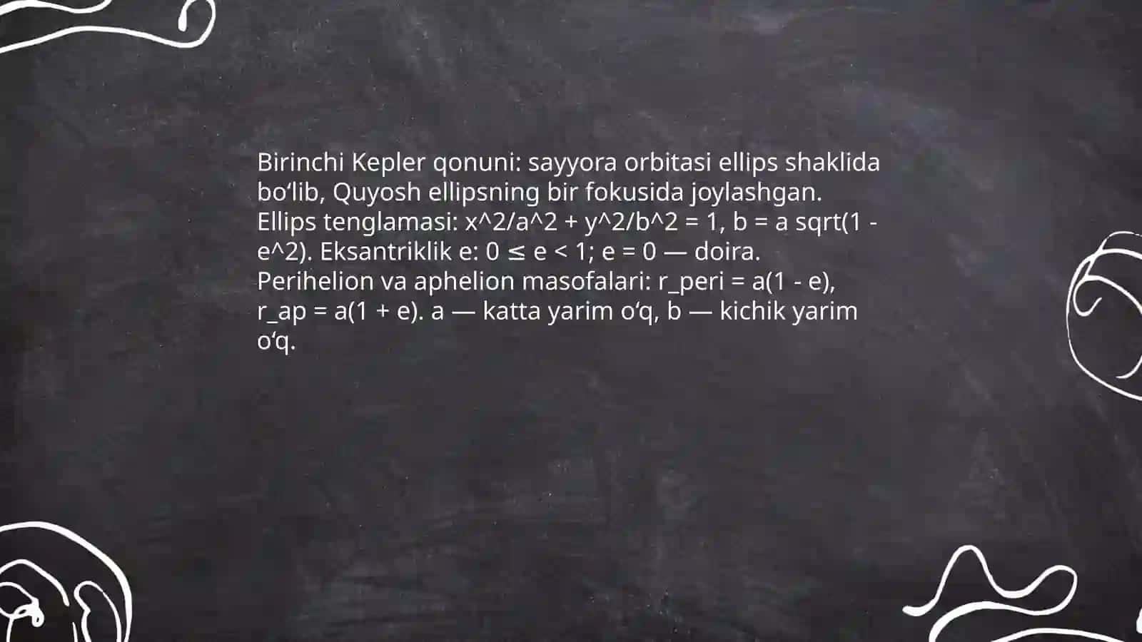 KEPLER QONUNLARI. NEYTRINO 4