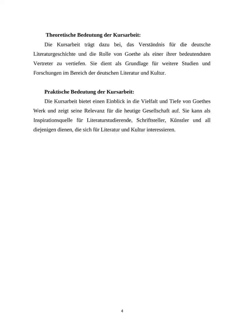 Kursarbeit über Johann Wolfgang von Goethe 4