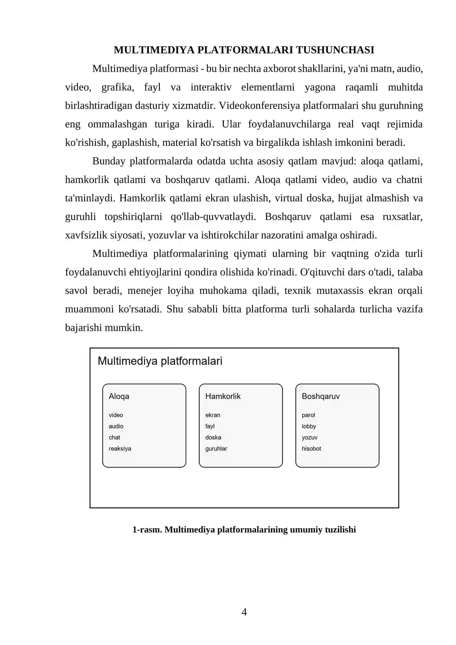 Multimediya platformalarini taqqoslash (Zoom, MS Teams, Webex va boshqalar) 4