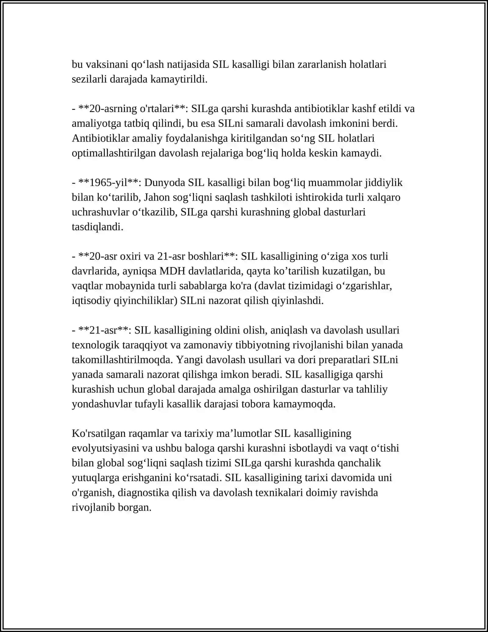 SIL, TUBERKULYOZ KASALLIGI HAQIDA 4