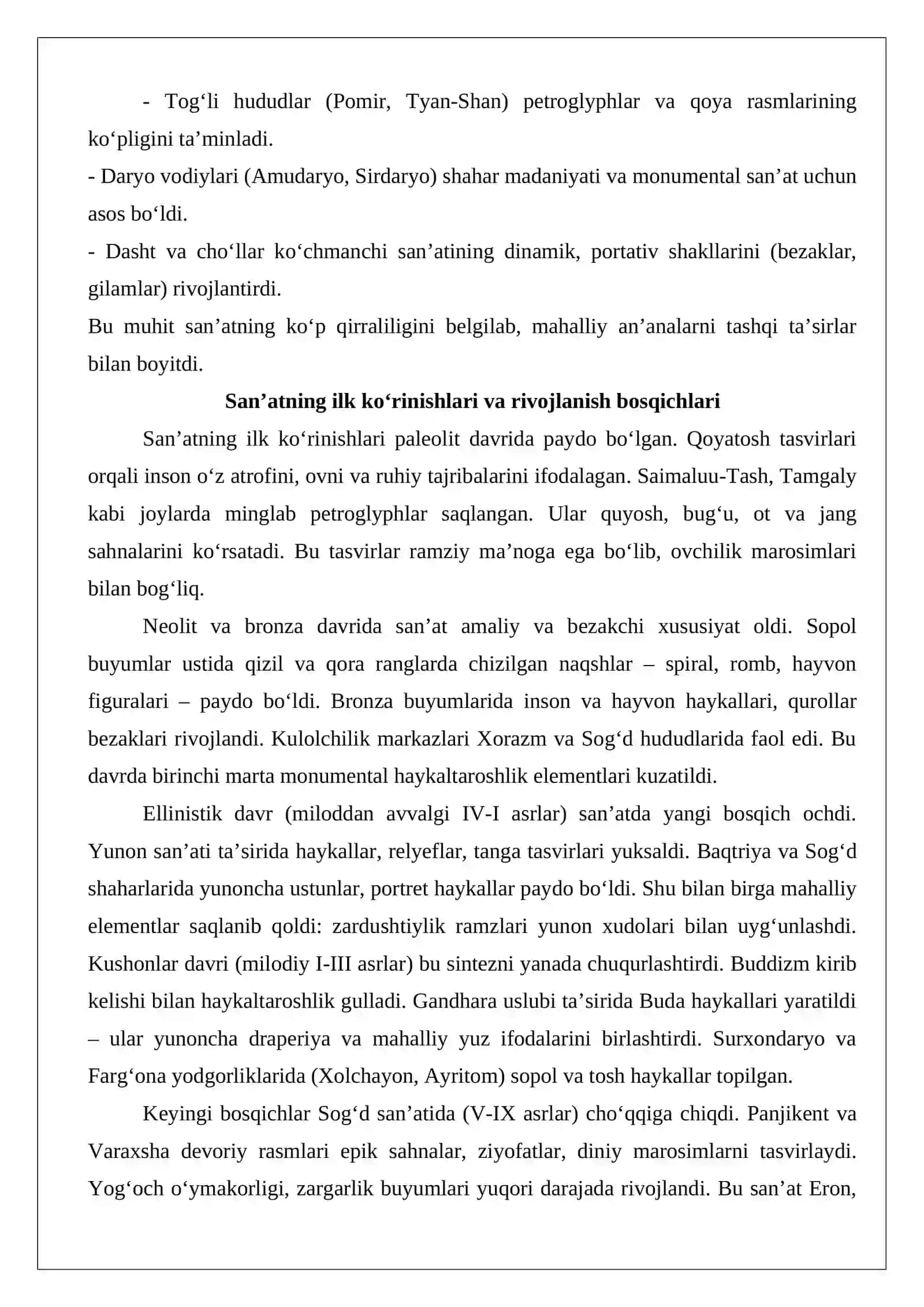 Qadimgi Markaziy Osiyo san’ati 4