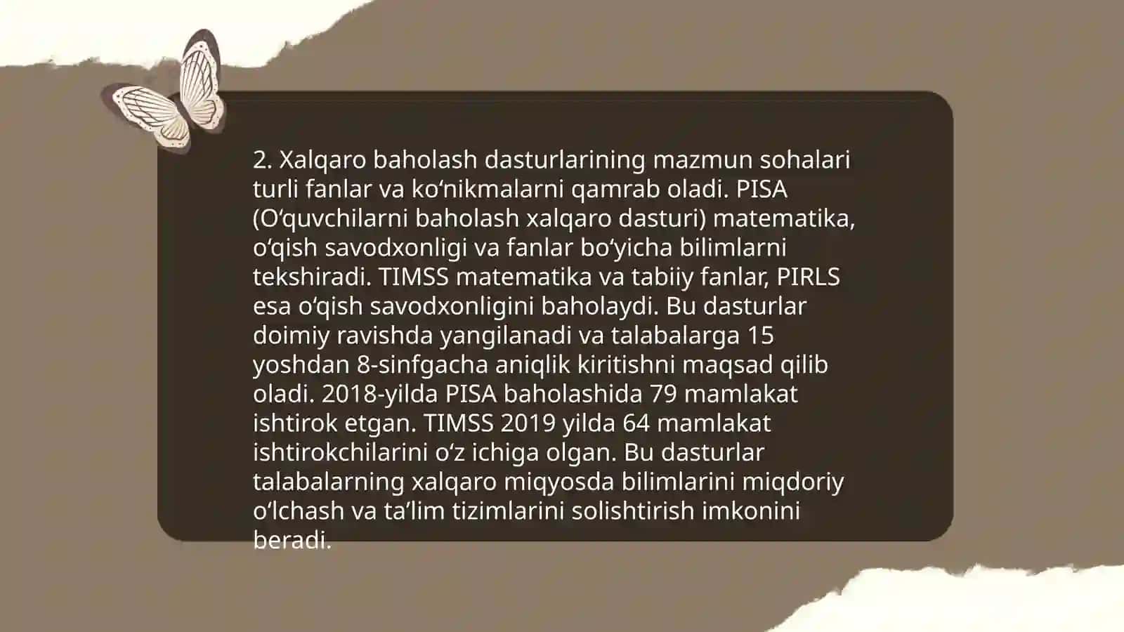 Xalqaro baholash dasturlari 4