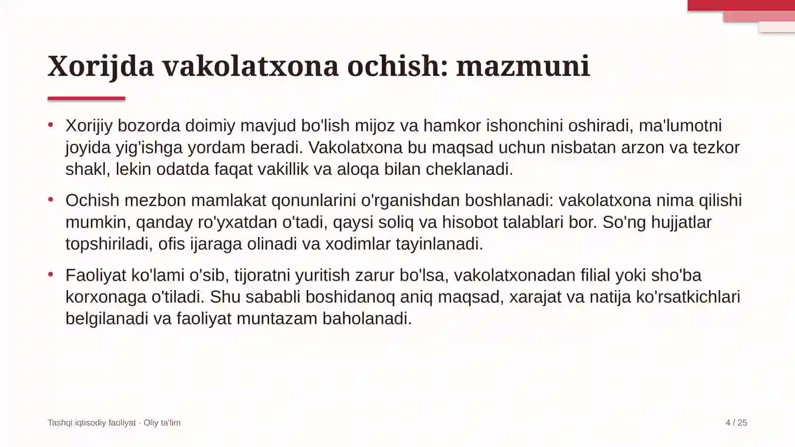 tashqi savdoda xorijda vakolatxona ochish 3330 4