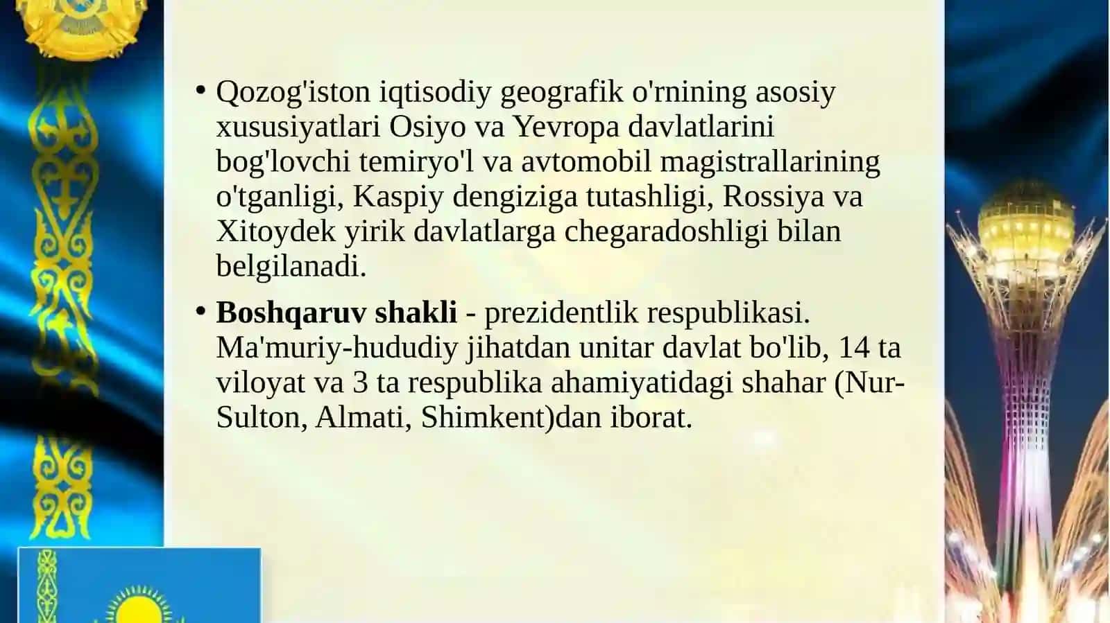 Qozog‘iston  Respublikasi 4