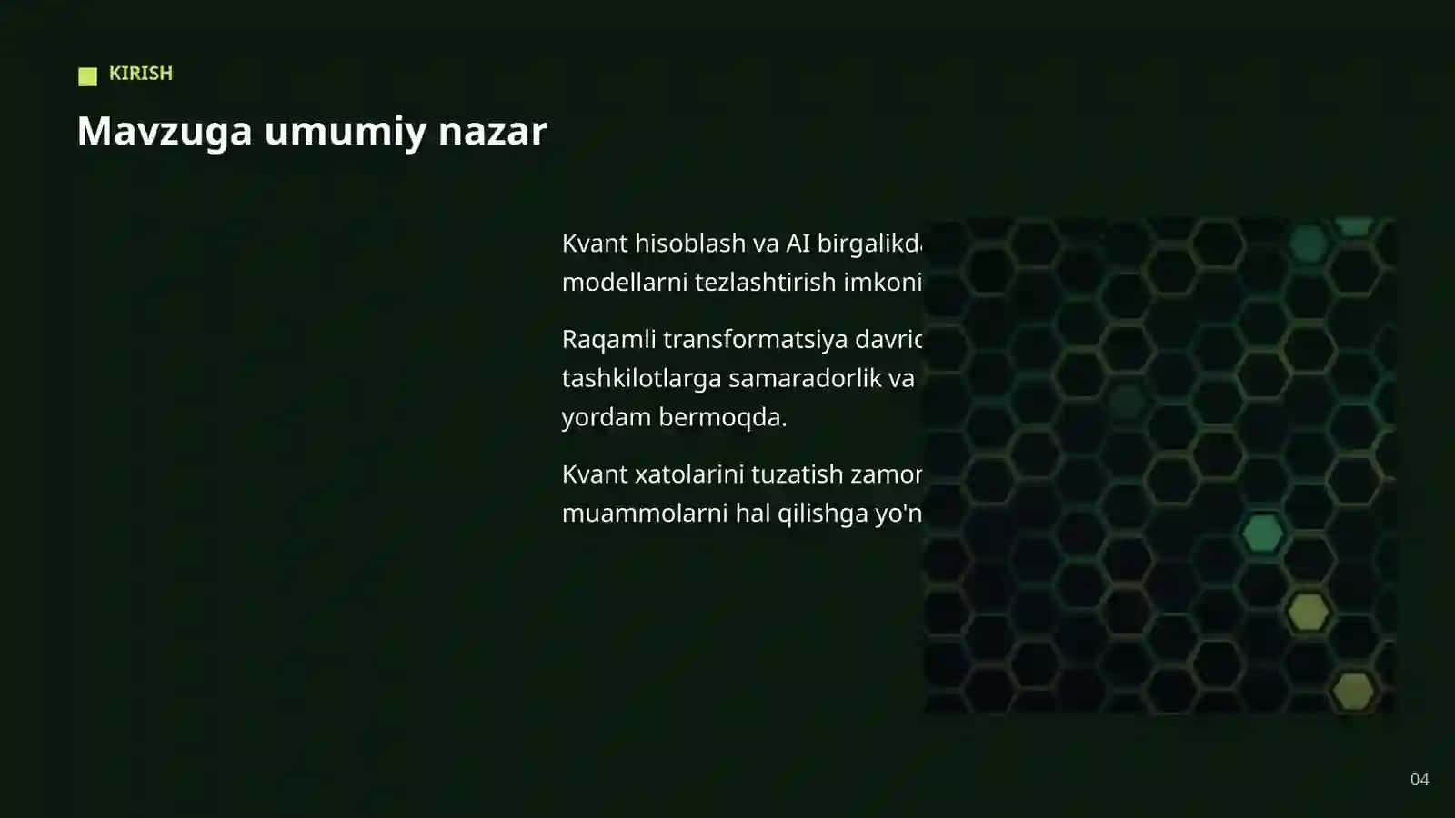 KVANT HISOBLASH VA AI 4