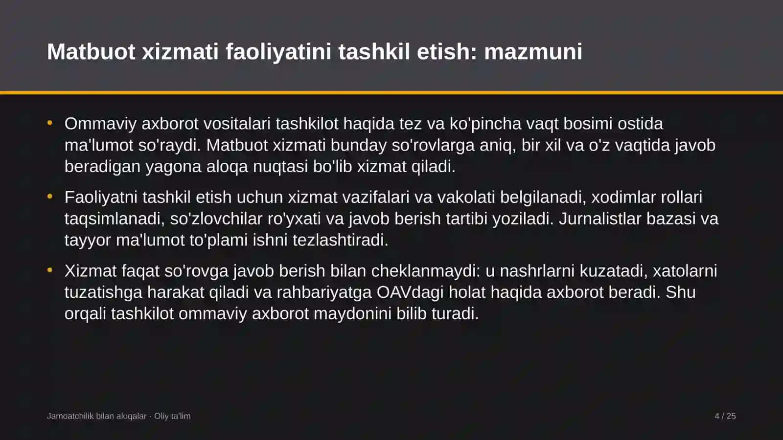 Elektronika do'konlarida matbuot xizmati faoliyatini tashkil etish 4