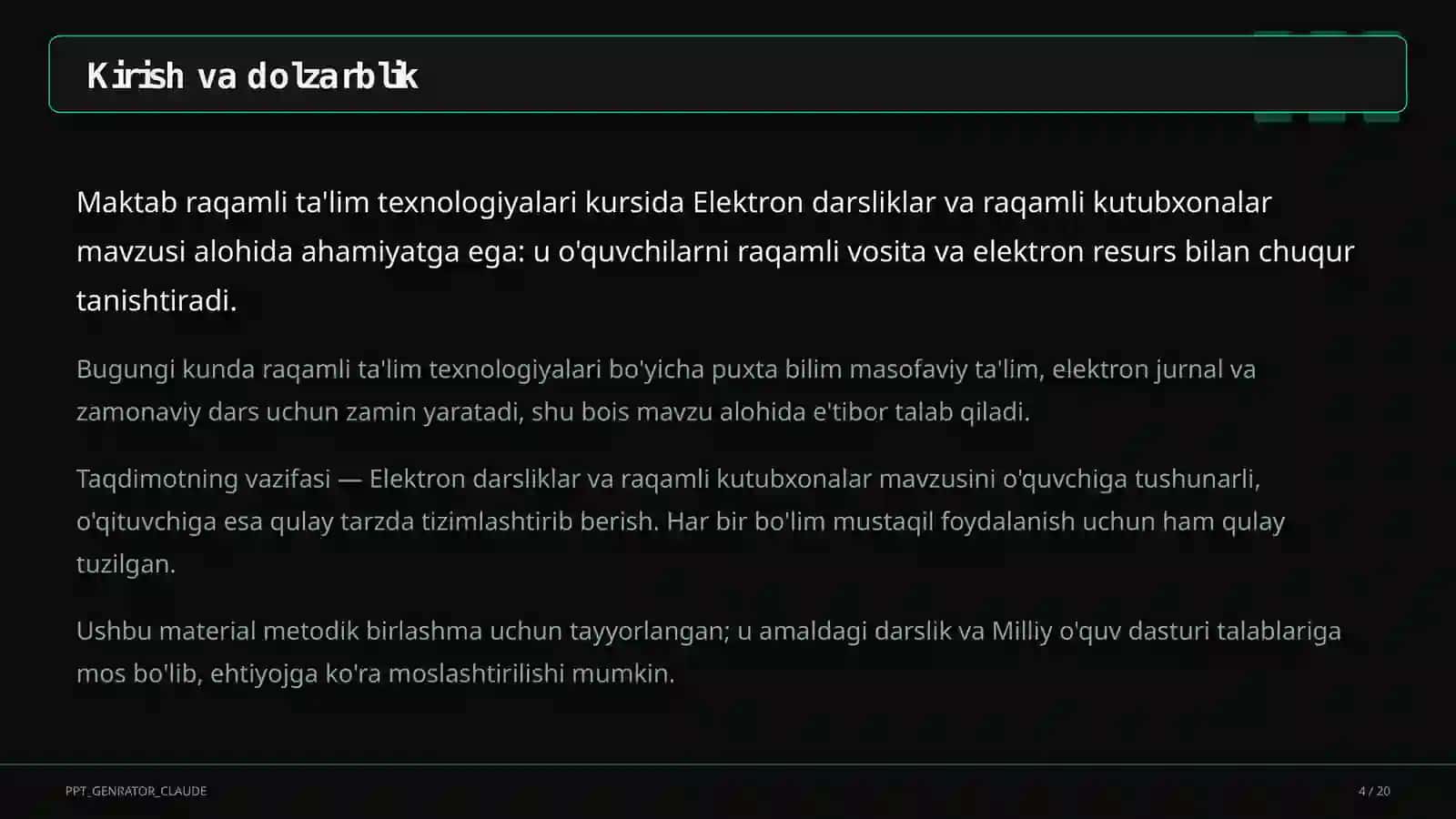Elektron darsliklar va raqamli kutubxonalar 4