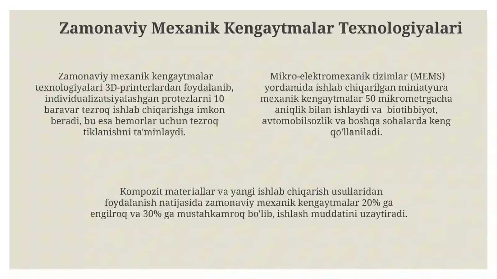 Mexanik uzatmalar 4