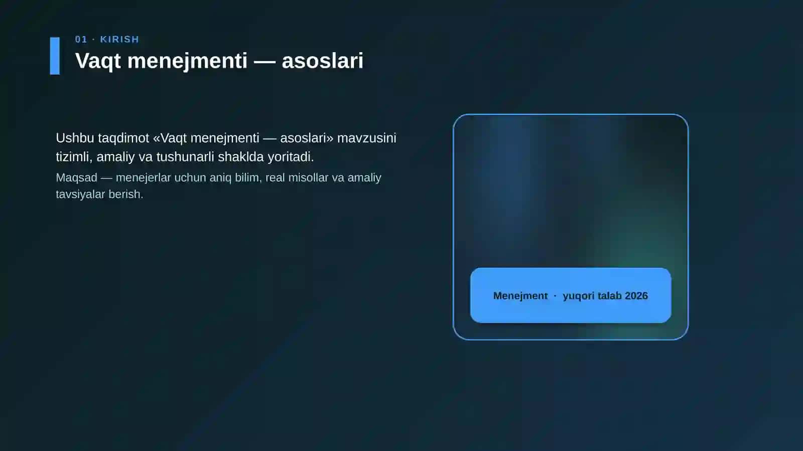Vaqt menejmenti — asoslari 4