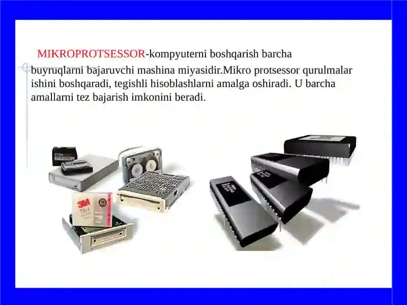 Shaxsiy kompyuterlarning tarkibi 4