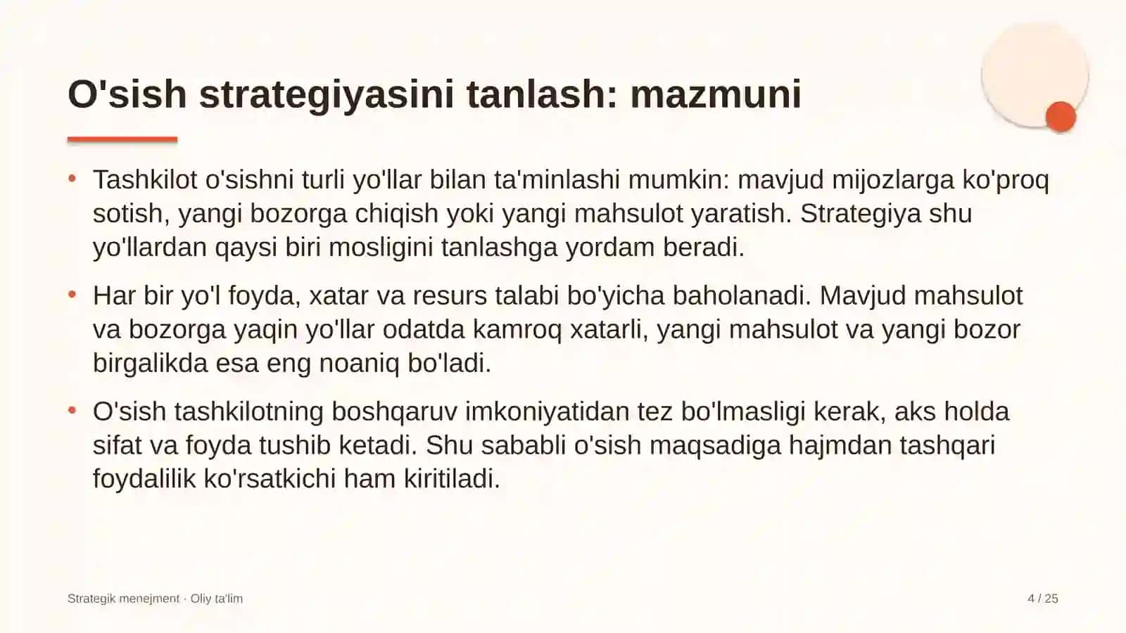 Ip yigiruv fabrikalarida o'sish strategiyasini tanlash 4