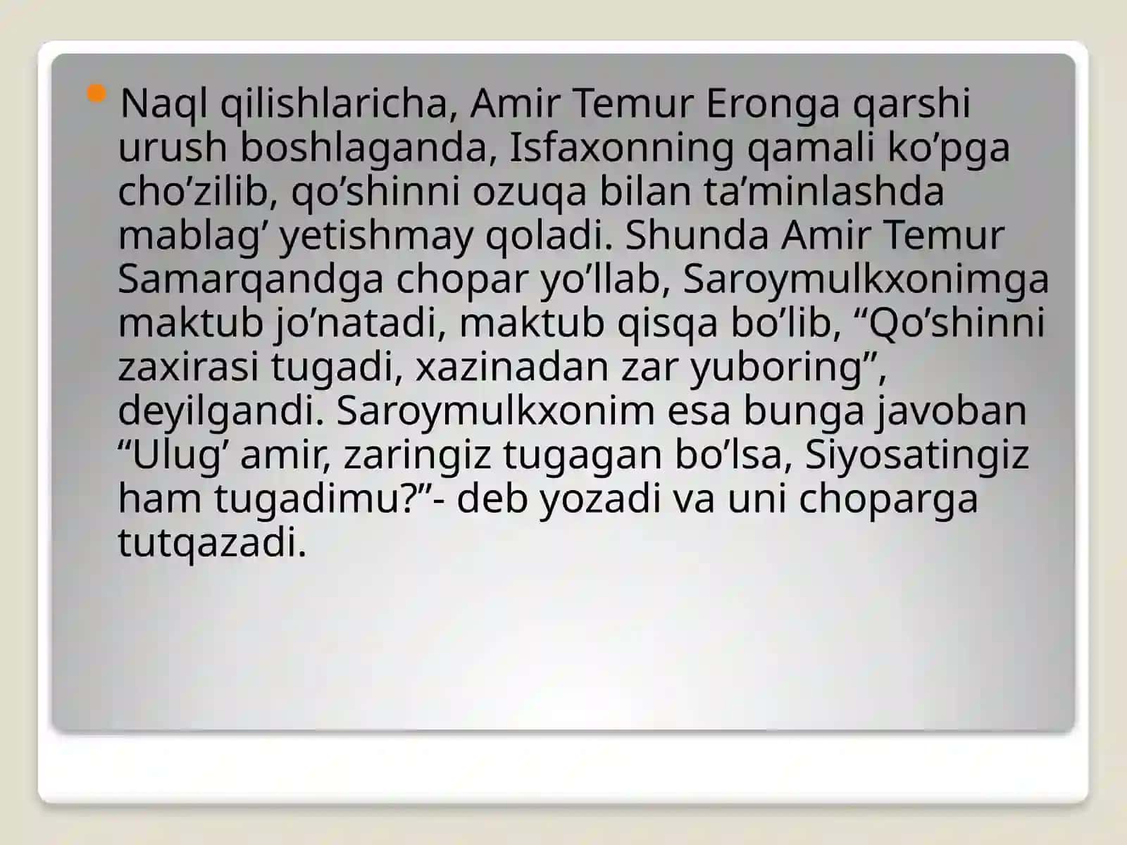 Temuriy malikalar 4