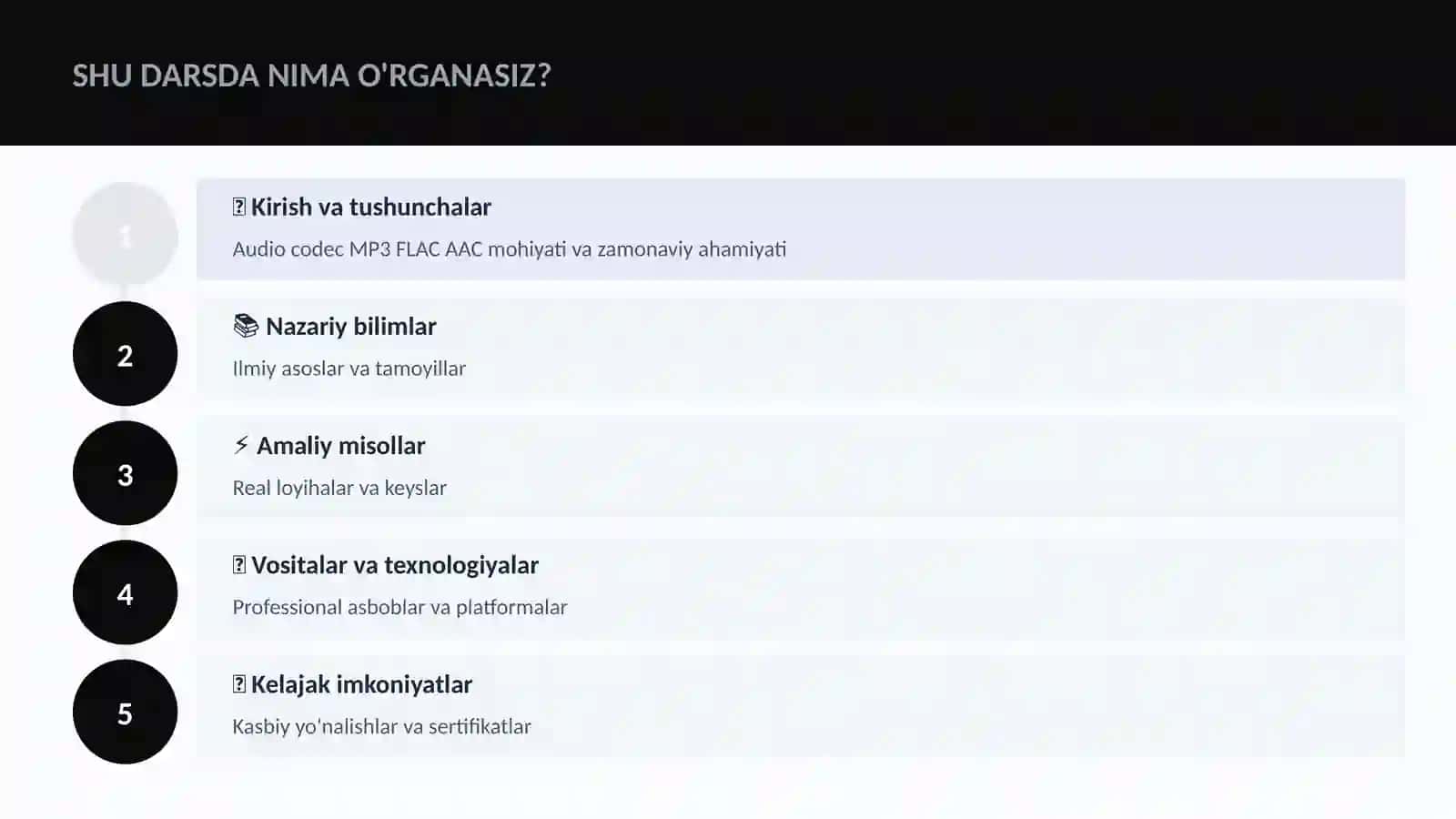 MUSIQA VA AUDIO TEXNOLOGIYALAR 4