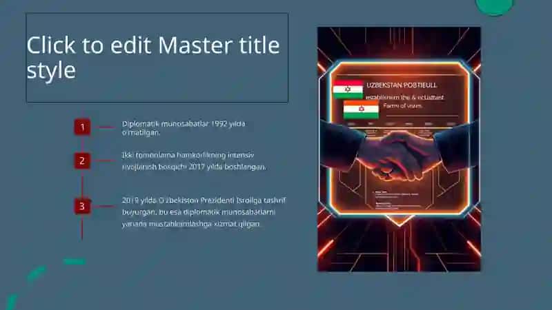 Isroil O'zbekiston bilan aloqalari 4