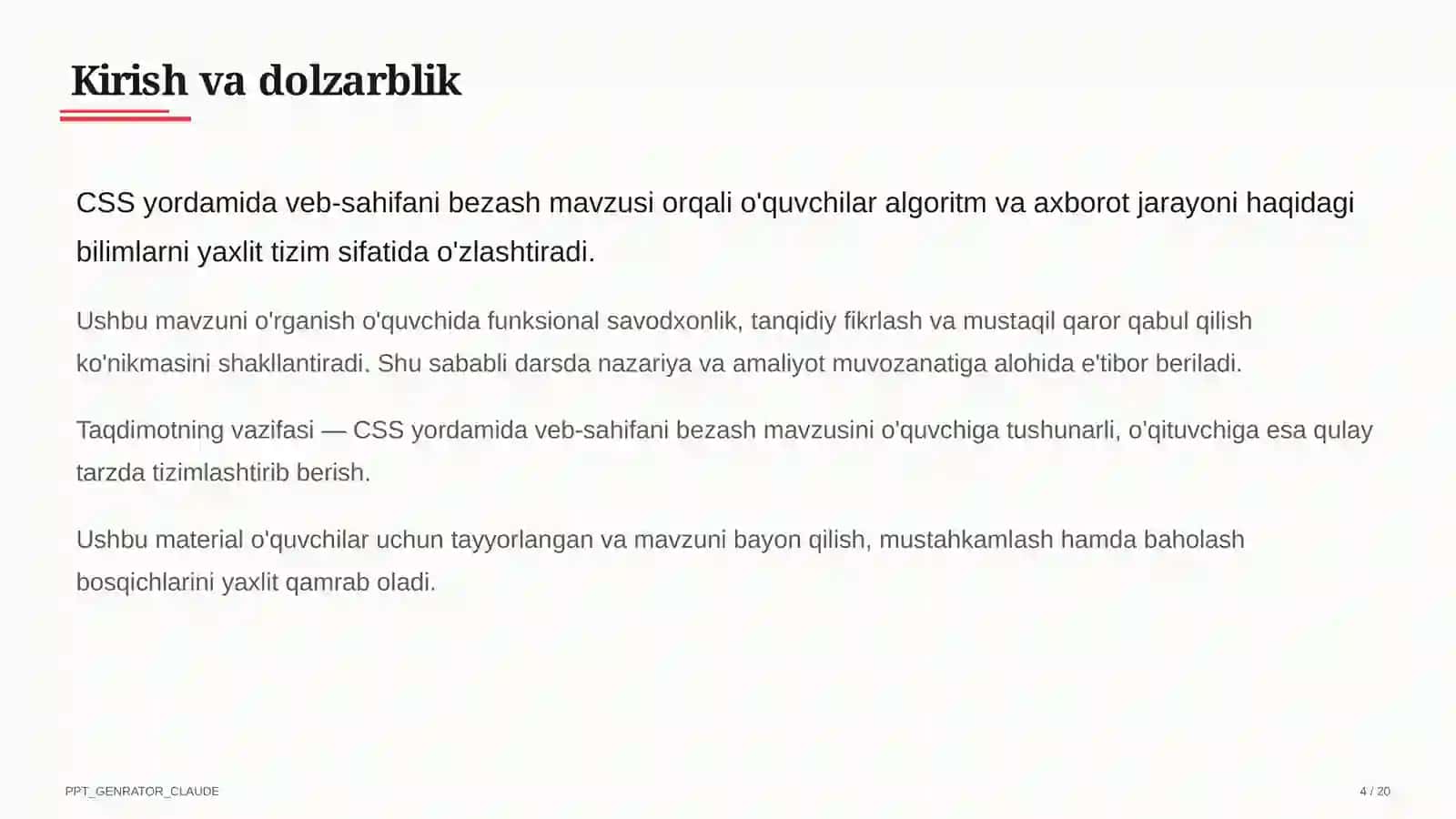 CSS yordamida veb-sahifani bezash (10-sinf) 4