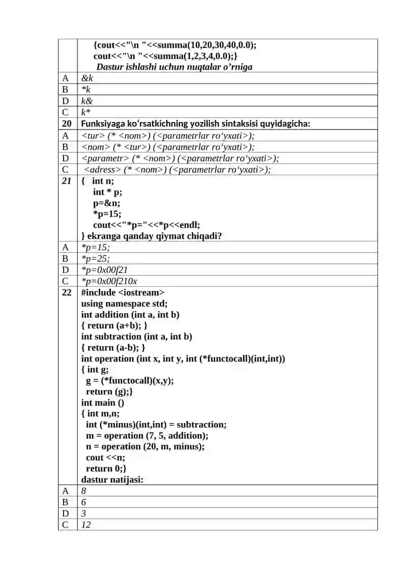 7- mavzu bo’yicha test savollari 4