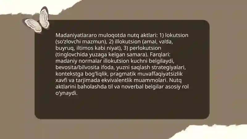 Madaralararo kommunikatsiya 4