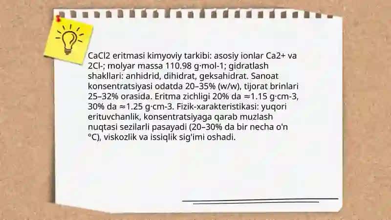 Kalsiy xlorid (CaCl2) eritmasi 4