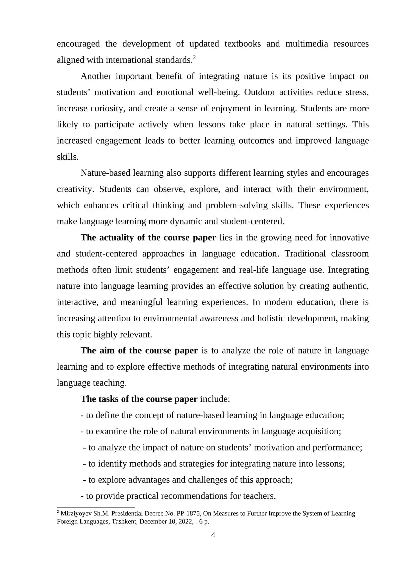 Integrating Nature in Language Learning 4