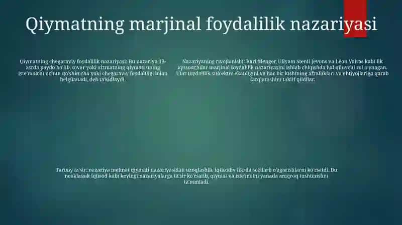 Qadriyat Nazaryasining Shakillanish Tarixi 4