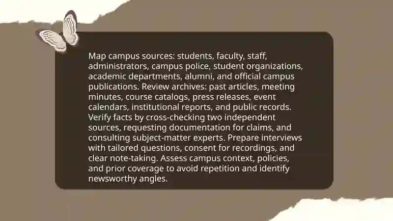Writing an article for a university newspaper 4