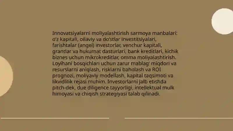 Yangi mahsulot yaratish va innovatsiyalar: innovatsiyalarning biznesdagi o‘rni 4