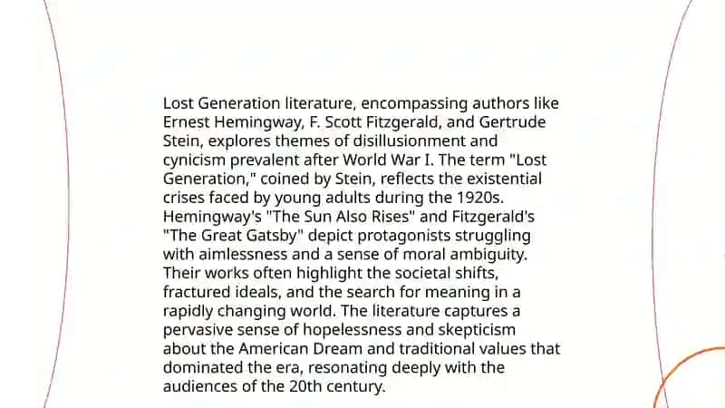 Literature by "Lost Generation" 4