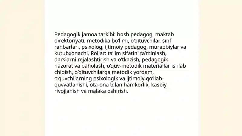 Pedagogik jamoa strukturasi 4