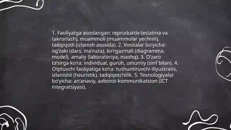Ta'lim Metodlari Haqida Umumiy Tushuncha 4