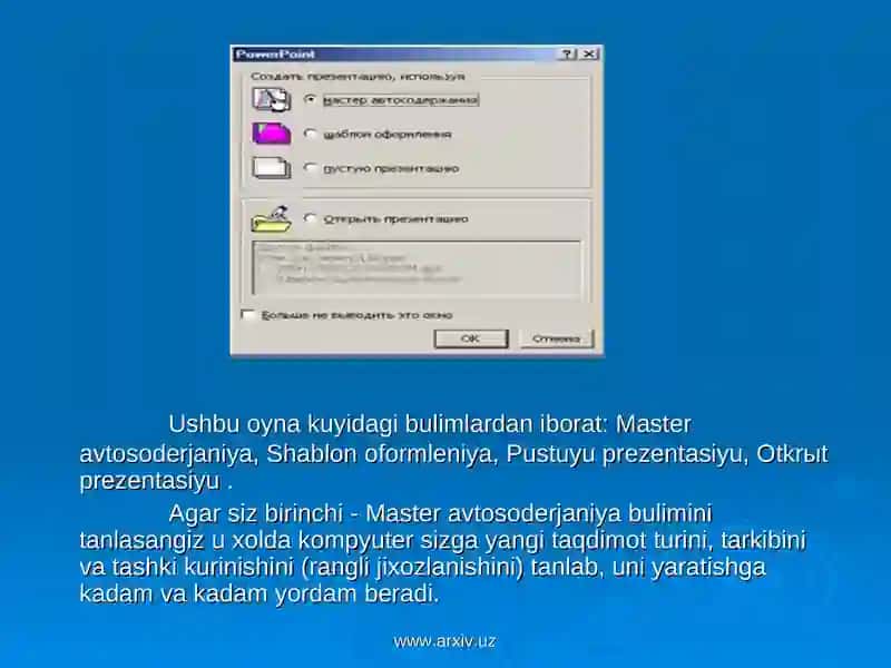 Microsoft Power Point dasturi 4