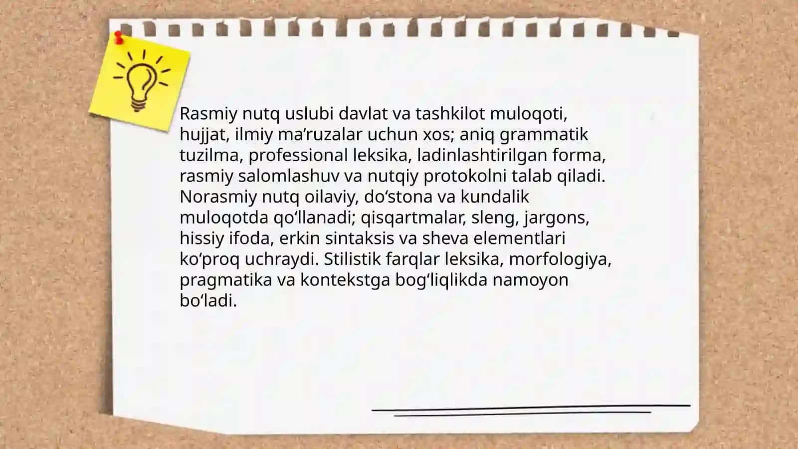 So'zlashuv uslubi. O'zbek tili lahja va shevalari 4