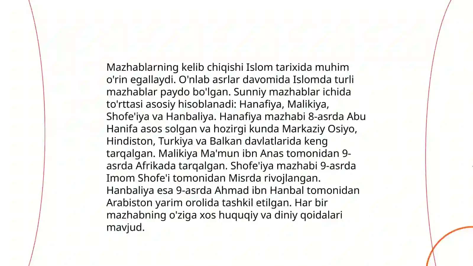 Islomdagi mazhablar 4