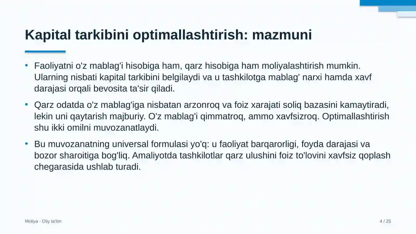 Teatr-studiyalarda kapital tarkibini optimallashtirish 4