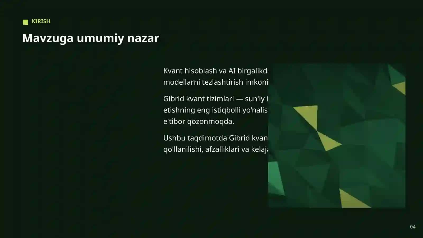 KVANT HISOBLASH VA AI 4