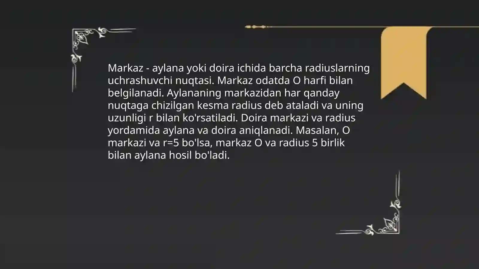 Aylana va doira elementlari 4