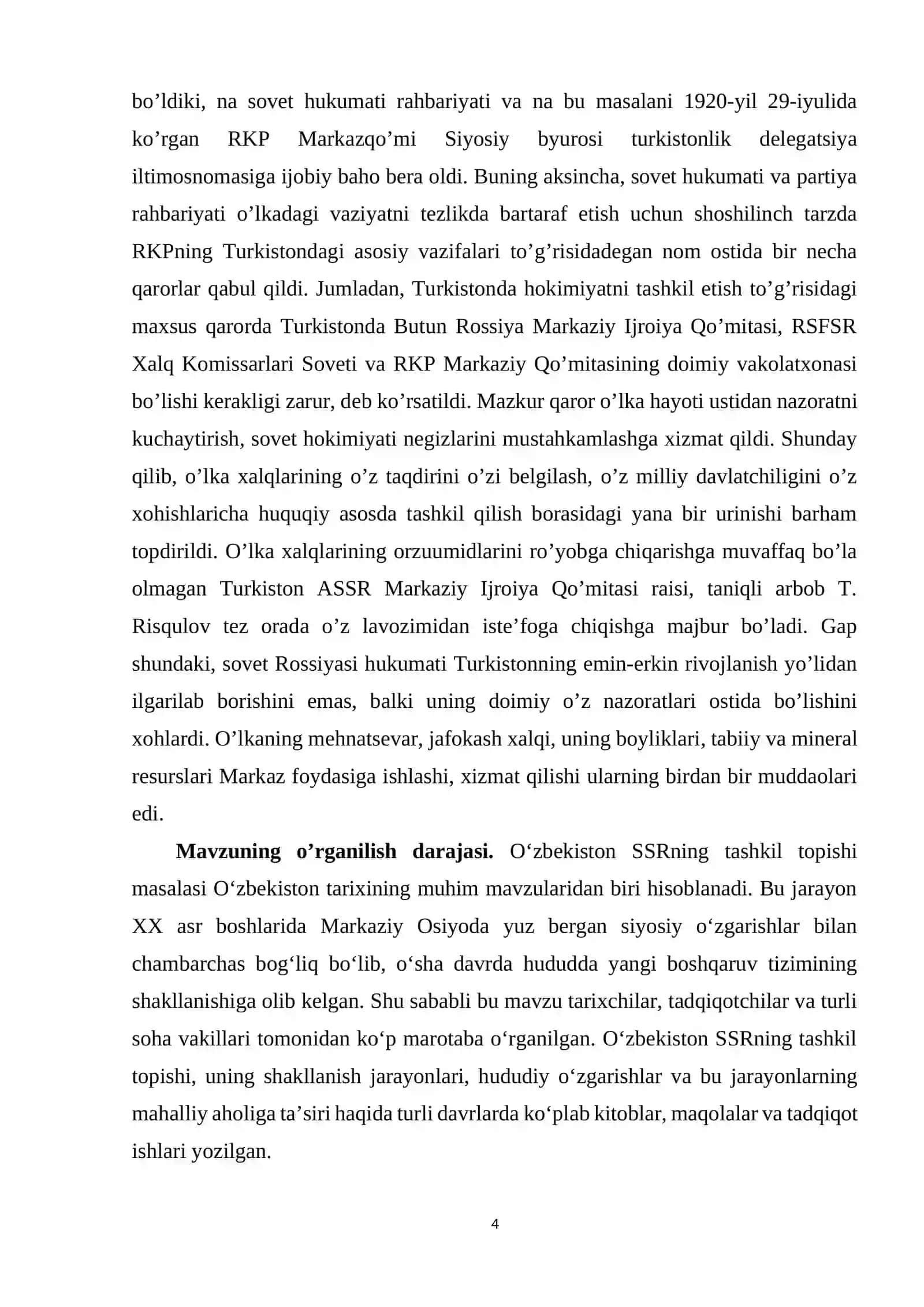 O'zbekiston SSRning tashkil topishi 4