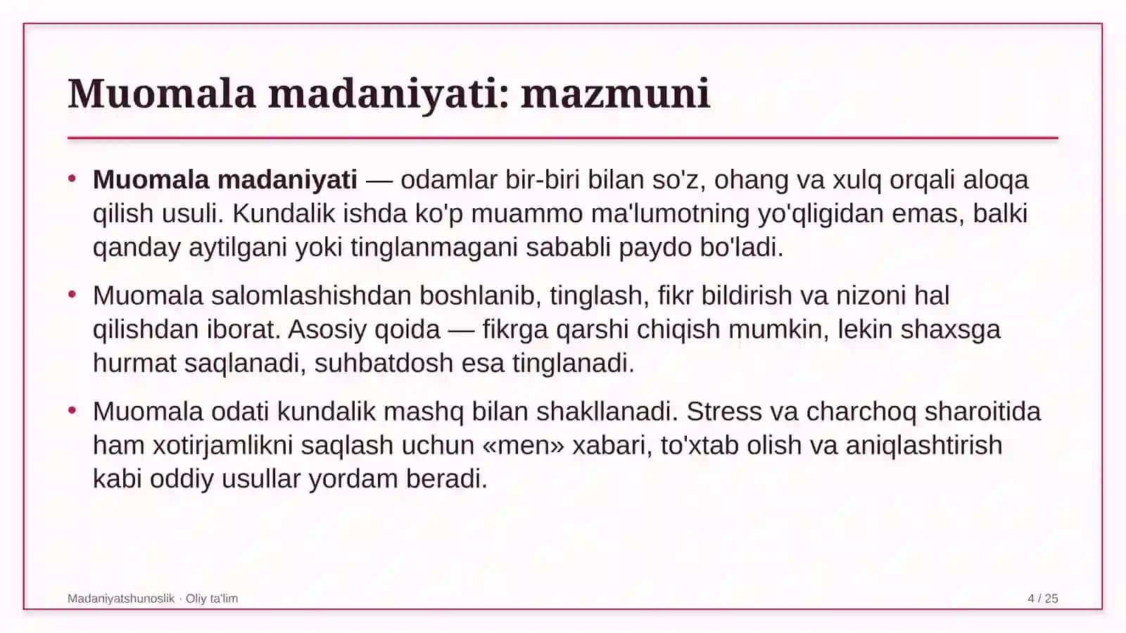 Raqamli televideniye tarmoqlarida muomala madaniyati 4