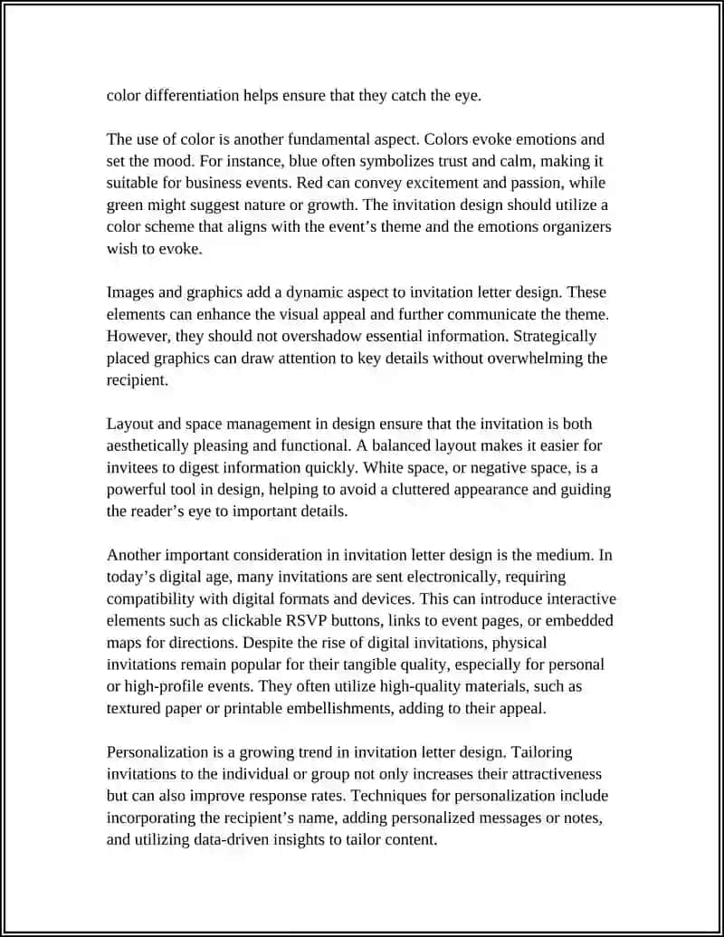 Introduction to Invitation Letter Design 4