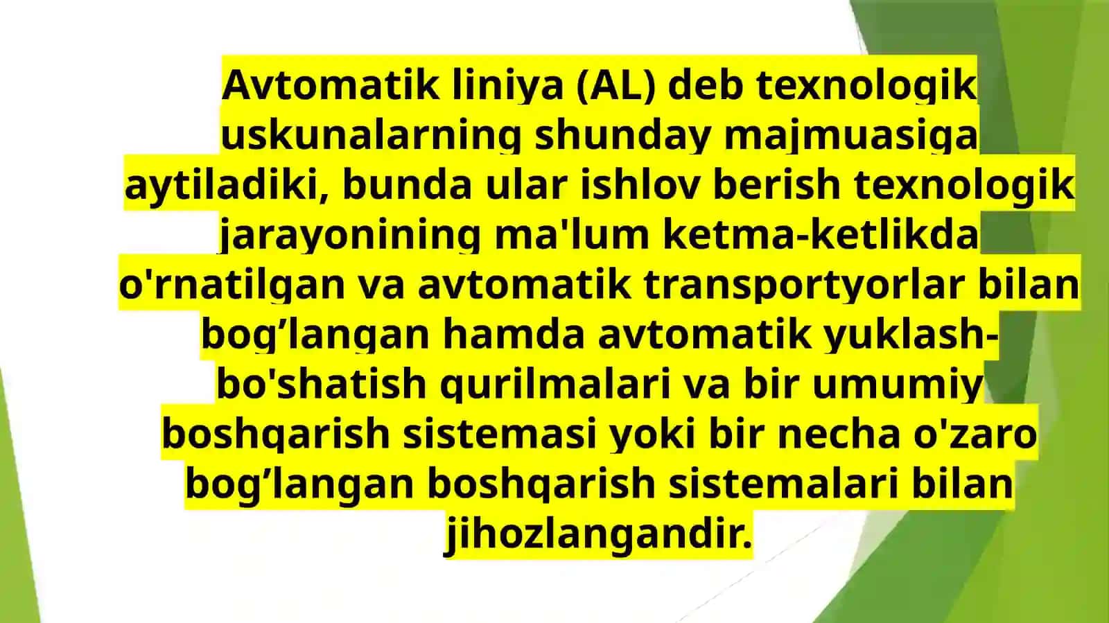 Avtomatlashtirilgan liniyalar 4
