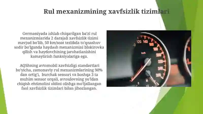 Avtomobil rul boshqarmasi tuzilishi 4